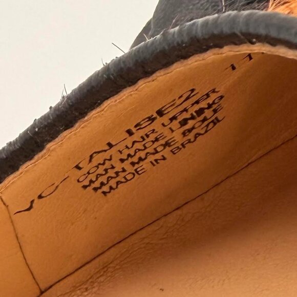 Vince Camuto Calf Hair Leopard Print Block Heel Pumps Size 11M - Picture 11 of 15